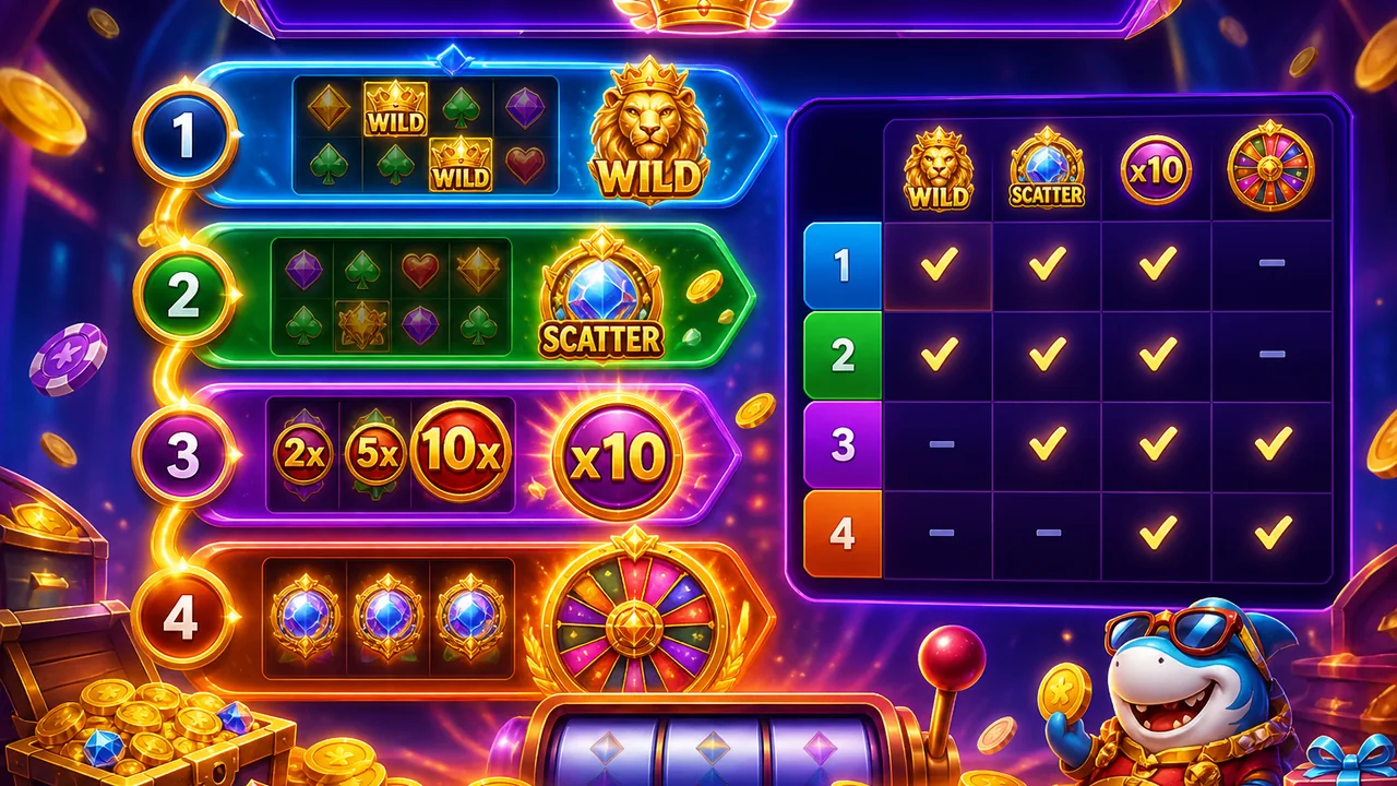 Từ biểu tượng đến vòng thưởng: cách hiểu tính năng đặc biệt trong slot bet88